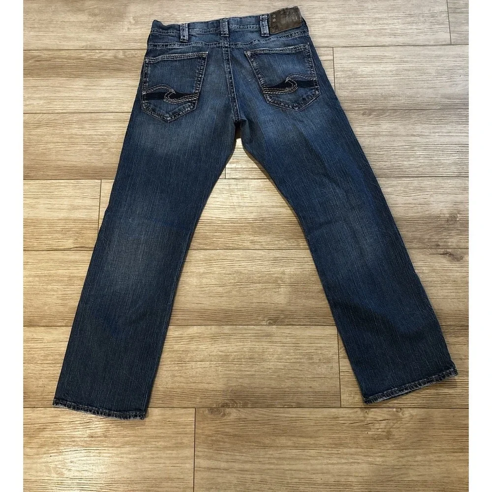 Silver Jeans Co Zac Relaxed Mens Jeans 33x32 Country Western Cowboy Nice Fading